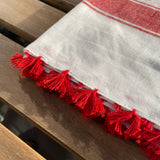 Men’s White and Red scarf/shemagh - 100% PROFITS TO PALESTINE