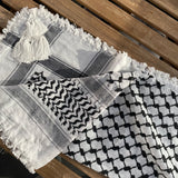 White and Black Men’s Scarf/Shemagh - 100% PROFITS TO PALESTINE