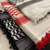 White and Black Men’s Scarf/Shemagh - 100% PROFITS TO PALESTINE
